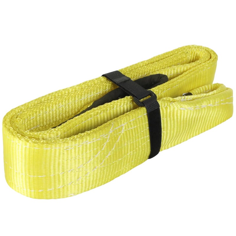 sumpluct Lift Sling Straps,3" x 4' Heavy Duty Nylon Flat Eye Lifting Sling Straps, Recovery Strap for Lifting and Towing Boat Engine Hoist, Construction, Tractor Parts 9000 Vertical, 7300 Choker, 18000 Basket - Image 1